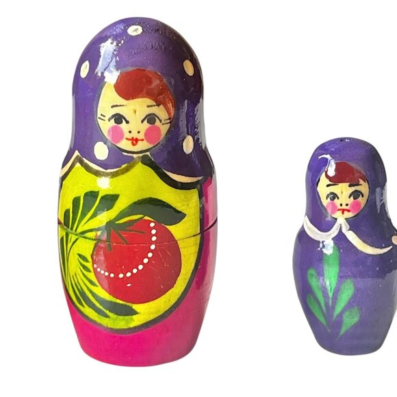 Hand Painted Russian Matryoshka Nesting Dolls Set Of 5 6.5-Inch Tall - Picture 5 of 11